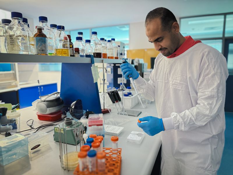 Mohammed in Lab