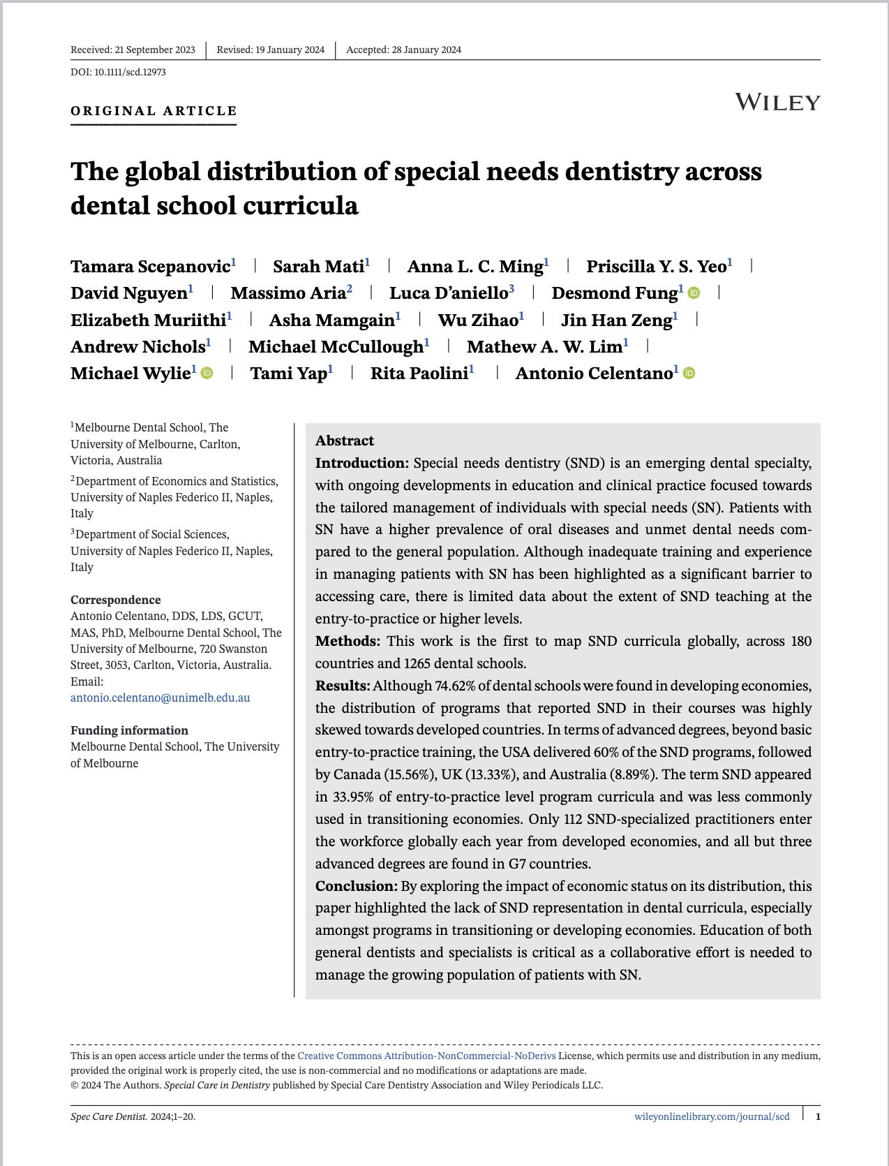 AProf A Celentano Article