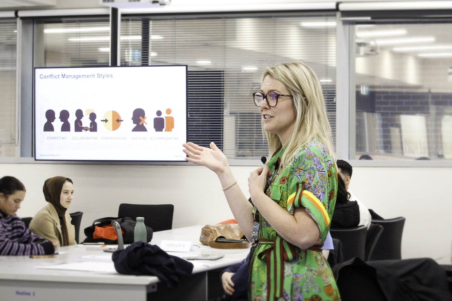 Ms Claire Mustchin, Melbourne Dental School’s Curriculum Coordinator in the Collaborative Practice Centre, teaching